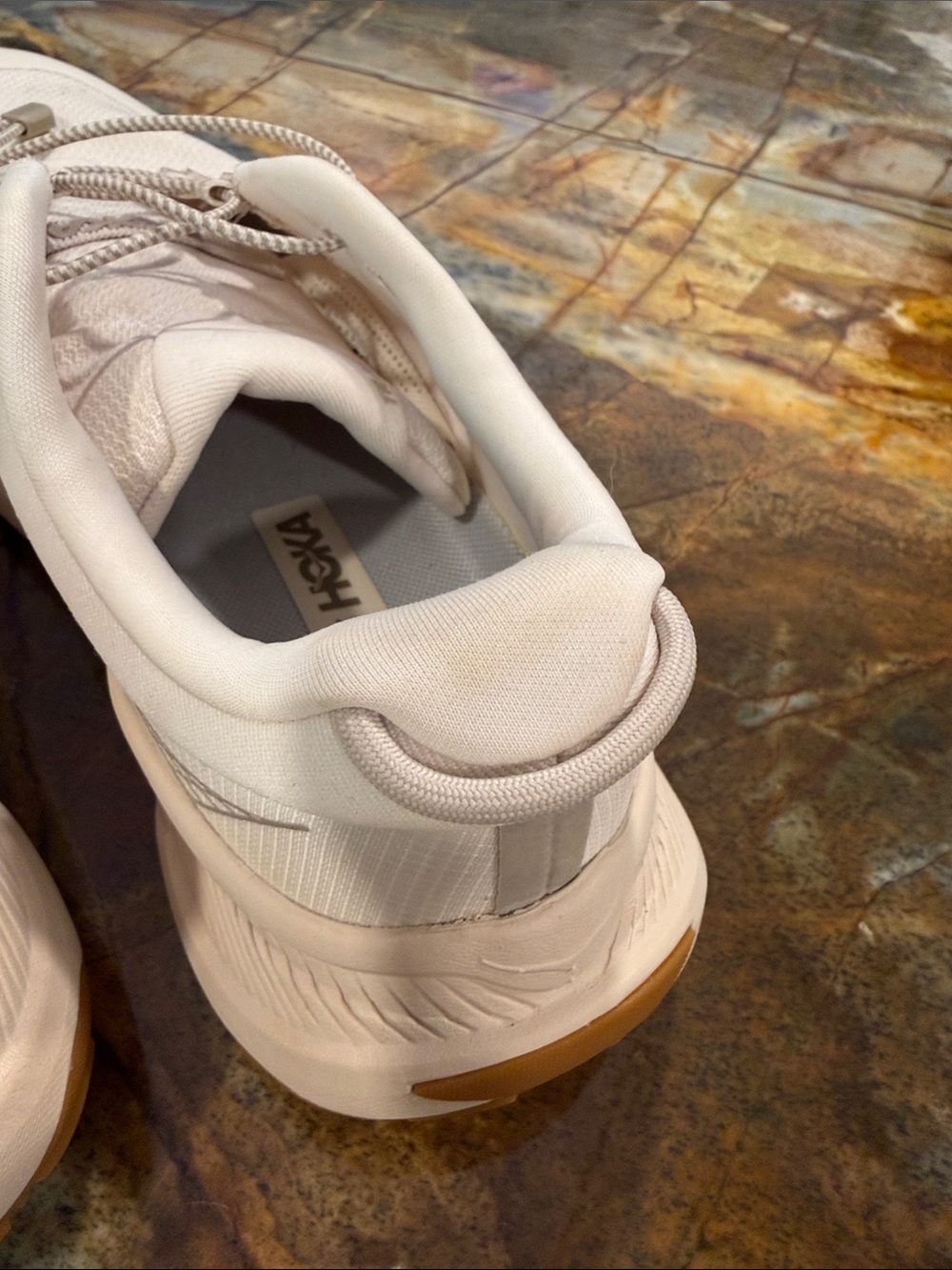Hoka Transport Women’s White / tan Lightweight Running Sneakers size 10B - Picture 11 of 14